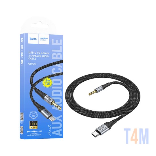 Cable de conversión de Audio Hoco UPA26 Fresh Type-C a 3,5mm 1m Negro
